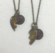 Load image into Gallery viewer, Shared Heart Mother-Daughter Necklace Set (Antique Bronze)