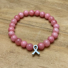 Load image into Gallery viewer, 8mm Breast Cancer Research Gemstone Bracelet
