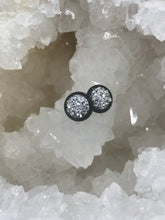 Load image into Gallery viewer, 8mm Silver Druzy Studs