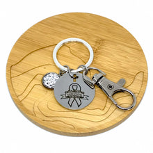 Load image into Gallery viewer, Brain Cancer Survivor Research Keychain (Stainless Steel)