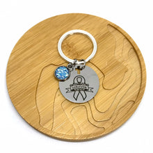 Load image into Gallery viewer, Prostate Cancer Survivor Research Keychain (Stainless Steel)
