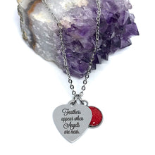 Load image into Gallery viewer, “Feathers Appear When Angels Are Near” 3-in-1 Necklace (Stainless Steel)