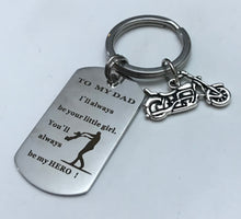 Load image into Gallery viewer, “To My Dad” Keychain (Stainless Steel)