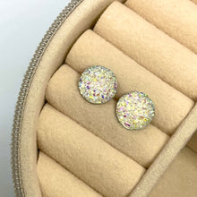 Load image into Gallery viewer, 10mm White Druzy Studs