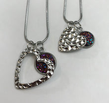 Load image into Gallery viewer, “One Love, One Heart” Mother-Daughter Necklace Set (Stainless Steel)