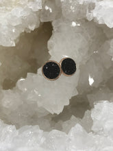 Load image into Gallery viewer, 8mm Black Druzy Studs