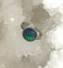 Load image into Gallery viewer, 10mm Aurora Borealis Ring (Stainless Steel) - Size 7 Only