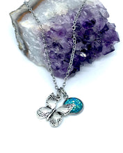Load image into Gallery viewer, Fluttering Butterfly 3-in-1 Necklace (Stainless Steel)