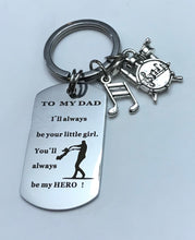 Load image into Gallery viewer, “To My Dad” Keychain (Stainless Steel)