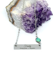 Load image into Gallery viewer, Family Necklace with One Birthstone (Stainless Steel)