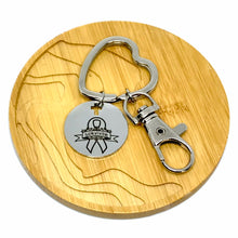Load image into Gallery viewer, Cancer Survivor Research Keychain (Stainless Steel)