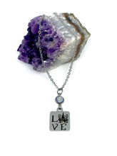 Load image into Gallery viewer, Unicorn Love Birthstone Necklace (Stainless Steel)