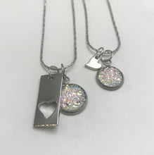 Load image into Gallery viewer, “Elegant Heart” Mother-Daughter Necklace Set (Stainless Steel)