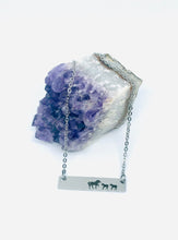 Load image into Gallery viewer, Mama Unicorn Necklace with Two Babies (Stainless Steel)