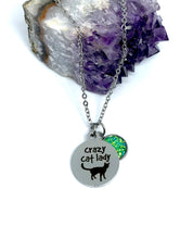 Load image into Gallery viewer, Crazy Cat Lady 3-in-1 Necklace (Stainless Steel)