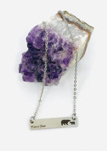 Load image into Gallery viewer, Mama Bear Necklace with One Cub (Stainless Steel)