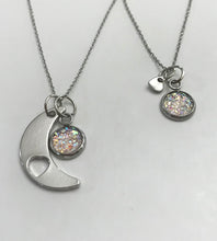 Load image into Gallery viewer, “Love You to the Moon and Back” Mother-Daughter Necklace Set (Stainless Steel)