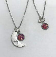 Load image into Gallery viewer, “Love You to the Moon and Back” Mother-Daughter Necklace Set (Stainless Steel)