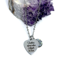 Load image into Gallery viewer, “Feathers Appear When Angels Are Near” 3-in-1 Necklace (Stainless Steel)