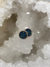 Load image into Gallery viewer, 8mm Galaxy Blue Druzy Studs