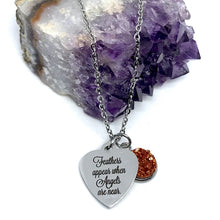 Load image into Gallery viewer, “Feathers Appear When Angels Are Near” 3-in-1 Necklace (Stainless Steel)
