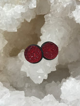 Load image into Gallery viewer, 12mm Red Druzy Studs