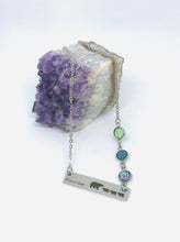 Load image into Gallery viewer, Mama Bear Birthstone Necklace with Three Cubs (Stainless Steel)