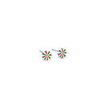Load image into Gallery viewer, Tiny Peppermint Swirl Studs