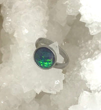Load image into Gallery viewer, 10mm Aurora Borealis Ring (Stainless Steel) - Size 7 Only