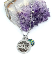 Load image into Gallery viewer, SISTER Word Collage 3-in-1 Necklace (Stainless Steel)