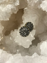 Load image into Gallery viewer, 12mm Gunmetal Druzy Studs