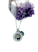 Load image into Gallery viewer, Crazy Cat Lady 3-in-1 Necklace (Stainless Steel)