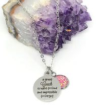 Load image into Gallery viewer, "A great Coach is hard to find and impossible to forget" 3-in-1 Necklace (Stainless Steel)