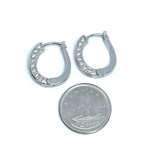 Load image into Gallery viewer, Silver Adira Sleeper Hoop Earrings (Sterling Silver)