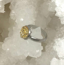 Load image into Gallery viewer, 10mm Moon Druzy Ring (Stainless Steel) - Size 7 Only