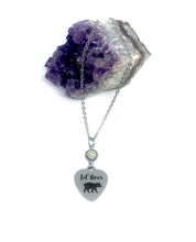 Load image into Gallery viewer, Lil’ Bear Birthstone Necklace (Stainless Steel)