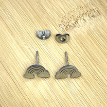 Load image into Gallery viewer, Silver Rainbow Studs