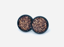 Load image into Gallery viewer, 10mm Chocolate Druzy Studs