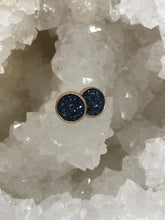 Load image into Gallery viewer, 8mm Denim Blue Druzy Studs