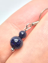 Load image into Gallery viewer, Dainty Blue Sandstone Drop Earrings