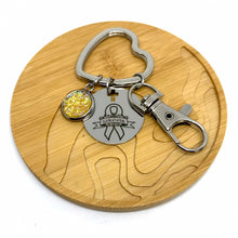 Load image into Gallery viewer, Sarcoma and Bone Cancer Survivor Research Keychain (Stainless Steel)