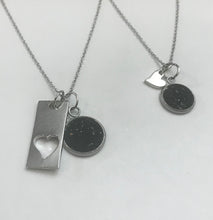 Load image into Gallery viewer, “Elegant Heart” Mother-Daughter Necklace Set (Stainless Steel)