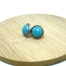 Load image into Gallery viewer, 10mm Turquoise Studs