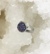 Load image into Gallery viewer, 10mm Mystic Druzy Ring (Stainless Steel) - Size 7 Only