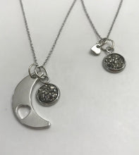 Load image into Gallery viewer, “Love You to the Moon and Back” Mother-Daughter Necklace Set (Stainless Steel)