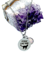 Load image into Gallery viewer, Crazy Cat Lady 3-in-1 Necklace (Stainless Steel)