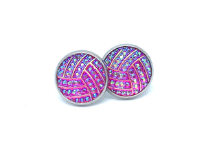 12mm Pink Treble Studs (Stainless Steel)