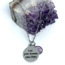 Load image into Gallery viewer, “Let Your Dreams Take Flight” 3-in-1 Necklace (Stainless Steel)