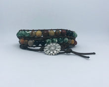 Load image into Gallery viewer, Braided Yoga Wrap Bracelet with Natural Stone