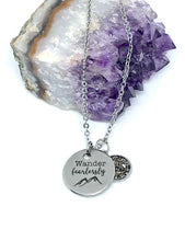Load image into Gallery viewer, “Wander Fearlessly” 3-in-1 Necklace (Stainless Steel)